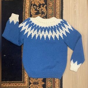 Knit Wool Fair Isle Fisherman Sweater